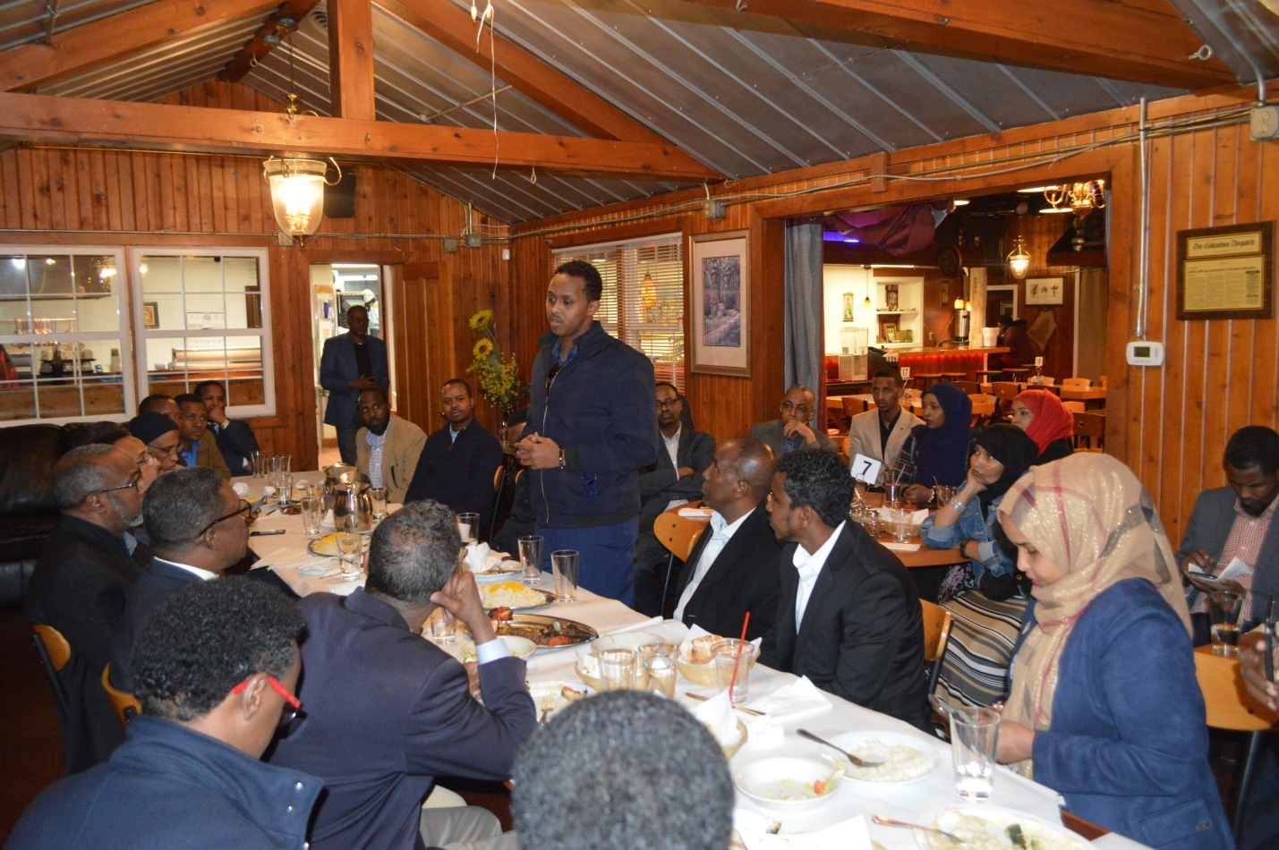 Somali leaders discussing the Somali Community in Central Ohio