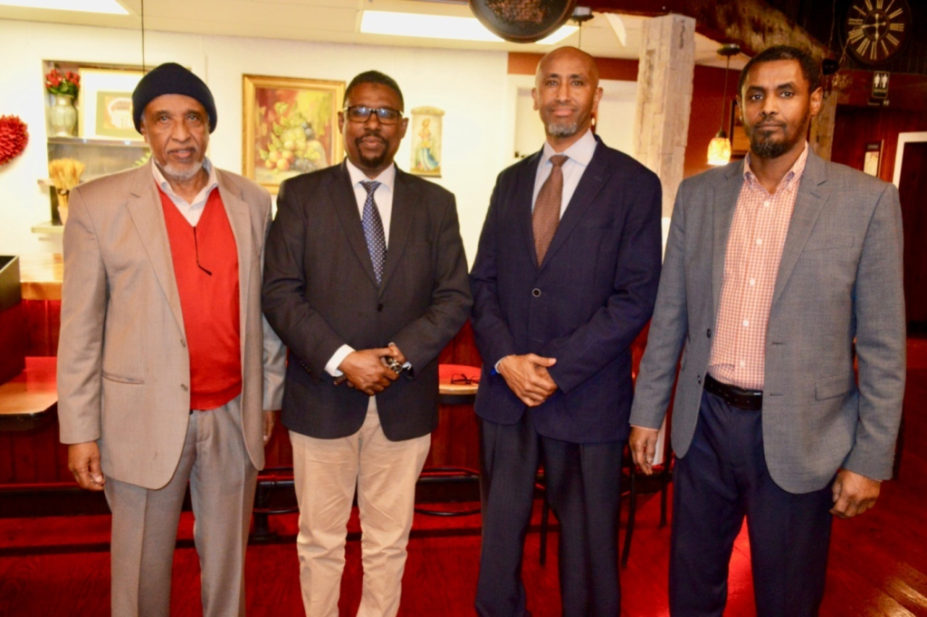 Somali men attending a formal event. 